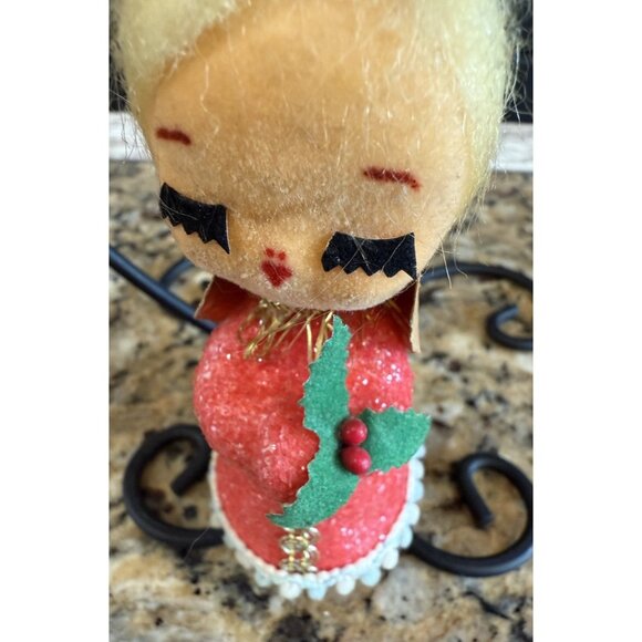 Vintage Christmas Ornament Angel Japan Kitschy Halo 4.5” - Picture 2 of 8